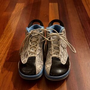 Jordan Sneakers with Black and Light Blue Highlights